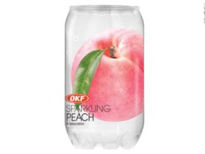 פחית מים מוגזים בטעם אפרסק - OKF SPARKLING PEACH