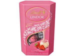 שוקולד לבן במילוי קרם תות -LINDET LINDOR STRAWBERRY & CREAM