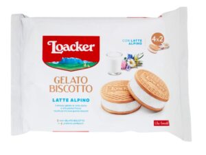 מאגדת 4 קסטה לאטה אלפינו - Loacker Gelato Biscotto Latte Alpino