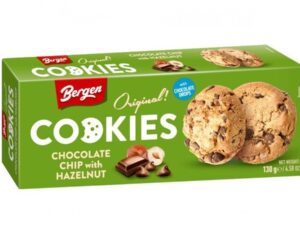 עוגיות שוקולד צ'יפס אגוזי לוז - BERGEN Chocolate Chip Cookies with Hazelnut
