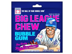 רצועות מסטיק בטעם פטל כחול -  Big League Chew Big Rally Blue Raspberry