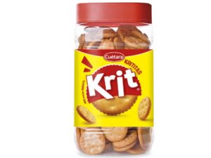 קרקרים עגולים מלוחים בקופסת ענק - KRIT