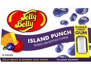 מסטיק ללא סוכר בטעם פונץ' פירות -  Jelly Belly Sugar Free Gum Island Punch