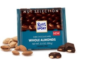 שוקולד מריר ושקדים שלמים - RITTER SPORT WHOLE ALMONDS