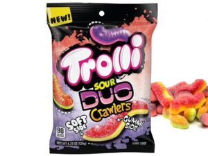 תולעי גומי חמוצות 2 טעמים בתולעת -Trolli Sour Duo Crawlers