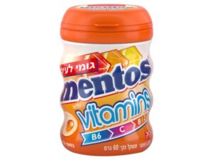 מסטיק מנטוס בטעם הדרים עם ויטמינים- MENTOS PURE WITH VITAMINS