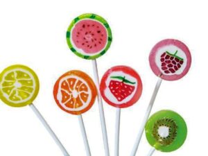 סוכריה נוסטלגית על מקל בטעמי פירות