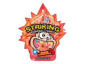 סוכריות קופצות אפרסק- מארז 10 - Striking Popping Peach Flavour Candy