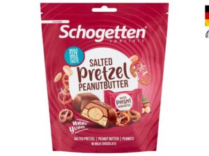 שקית פרלינים שברי פרעצל וחמאת בוטנים -Schogetten Salted Pretzel Peanutbutter