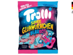 תולעי גומי חמוצים 150 גרם-TROLLI GLUHWURMCHENB BLAUROT