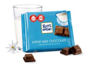 שוקולד חלב אלפיני - RITTER SPORT Alpine Milk Chocolate