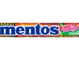 גליל סוכריות לעיסה אפרסק ותפוז מנטוס - Mentos Peach and Orange