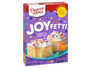 תערובת להכנת עוגת קונפטי  -Duncan Hines JOYFETTI Rainbow Confetti Cake Mix