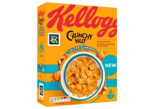 דגני בוקר עם בוטנים פריכים וקרמל מלוח   - Crunchy Nut Salted Caramel Flavour Twi