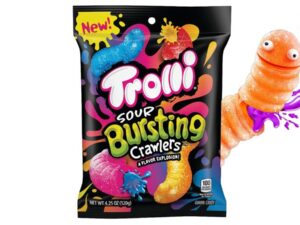 תולעי גומי חמוצות מלאות במיץ -Trolli Sour Bursting Crawlers