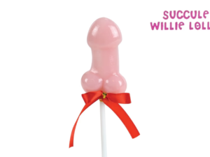 סוכריה על מקל בצבע ורוד - Succulent Willie Lollipop