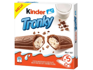 מארז חמישייה גליליות וופל מלאות בקרם חלב ופירורי עוגיות קינדר - KINDEER TRONKY