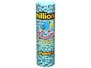 סוכריות לעיסה קטנות בטעם מסטיק בגליל - Millions Shakers Bubblegum