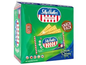 מארז 10 שקיות קרקרים בטעם בצל ועירית -  Sky Flakes Crackers Onion Chives