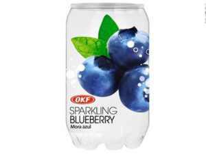 פחית מים מוגזים בטעם אוכמניות - OKF SPARKLING BLUEBERRY