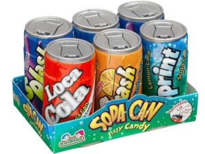 שישיית מיני פחיות סוכריות סודה במגוון טעמים - SODA CAN