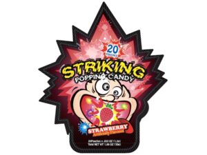 סוכריות קופצות תות - מארז 20 - Striking Popping Strawberry Flavour Candy