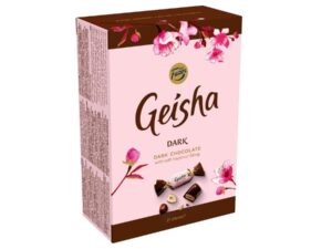 מארז מלא בפרליני שוקולד מריר אגוזים  - Geisha Dark filled chocolates