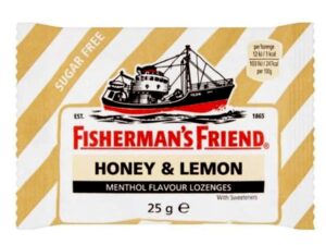 סוכריות מנטה דבש ולימון -צהוב FISHERMAN'S FRIEND HONEY & LEMON