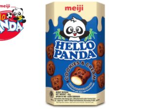 עוגיות פנדה קטנטנות ממולאות בקרם עוגיות - Meiji Hello Panda Cookies & Cream