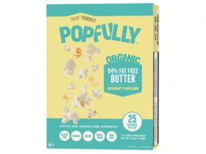 פופקורן למיקרו בטעם חמאה דל שומן - Popfully 94% Fat Free Butter Gourment Popcorn