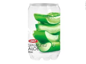 פחית מים מוגזים בטעם אלוורה - OKF SPARKLING ALOE