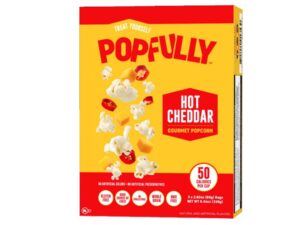 פופקורן למיקרו בטעם צ'דר וצ'ילי - Popfully  HOT CHEDDAR