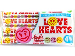 מארז 4 גלילי סוכריות "אהבה" - SWIZZELS LOVE HEARTS