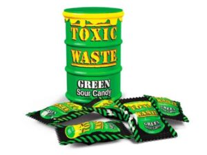 סוכריות חמוצות בחבית ירוקה - TOXIC WASTE GREEN
