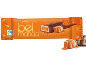 חטיף מרציפן איכותי  עם טופי קרמל מלוח מצופה שוקולד חלב  ZENTIS BEL MANDA