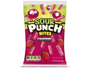 חתיכות גומי חמוצים בטעם תות - Sour Punch Bites Strawberry