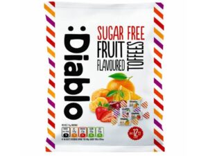 סוכריות טופי פירות ללא סוכר - Diablo Fruit Flavoured Toffees