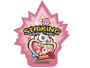 סוכריות קופצות ליצ'י - מארז 20 - Striking Popping Lychee Flavour Candy