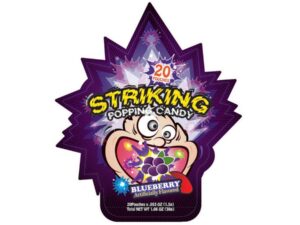 סוכריות קופצות אוכמניות - מארז 20 - Striking Popping Blueberry Flavour Candy