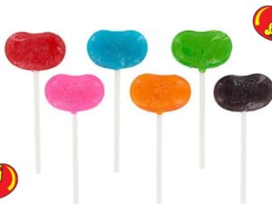 סוכריה על מקל בצורת ג'לי בין במגוון טעמים - Jelly Belly Lollipop