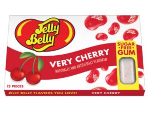 מסטיק ללא סוכר בטעם דובדבן -  Jelly Belly Sugar Free Gum Very Cherry