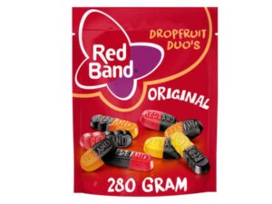 סוכריות גומי חצי גומי חצי ליקריץ - Red Band Dropfruit Duo's