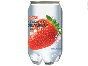 פחית מים מוגזים בטעם תות - OKF SPARKLING STRAWBERRY