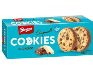עוגיות 3 סוגי שוקולד צ'יפס טבולות בשוקולד - BERGEN COOKIES 3 X CHOCO